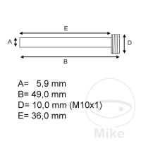 Set di perni scorrevoli Blocco freno per Honda Kawasaki...