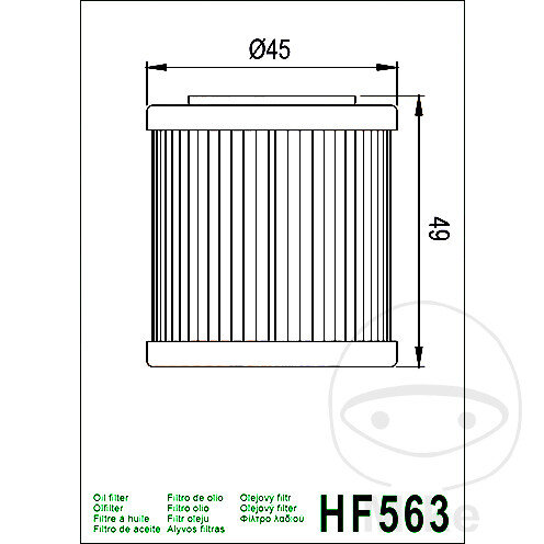 Filtro olio HIFLO per Aprilia Derbi Husqvarna Malaguti Z&uuml;ndapp