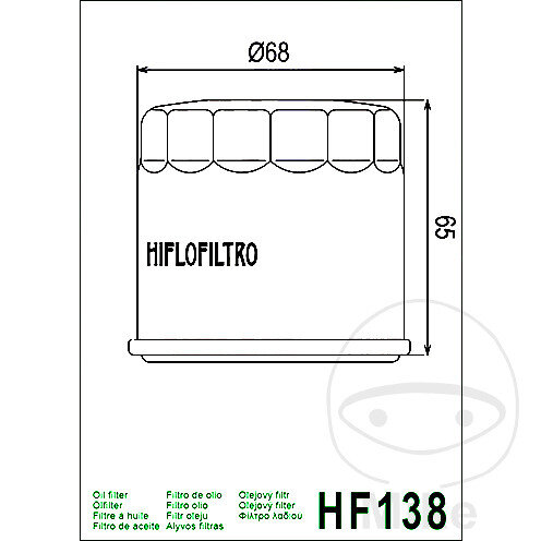Oil filter HIFLO for Aprilia Cagiva Kawasaki Kymco Sachs Suzuki