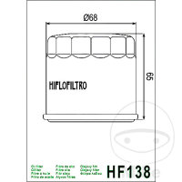 Filtro olio HIFLO cromato per Aprilia Cagiva Kawasaki...