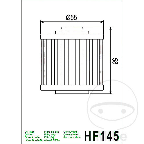 Filtro olio HIFLO per Aprilia Derbi MZ/MUZ Sachs Yamaha
