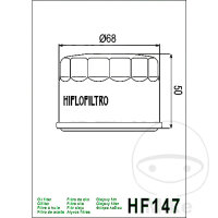 Filtro olio HIFLO per Kymco Yamaha