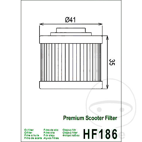 Filtro olio HIFLO per Aprilia Scarabeo 125 200 ie Light # 2009-2012