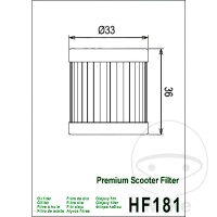 Filtro olio HIFLO Scooter per Aprilia Italjet Piaggio Vespa