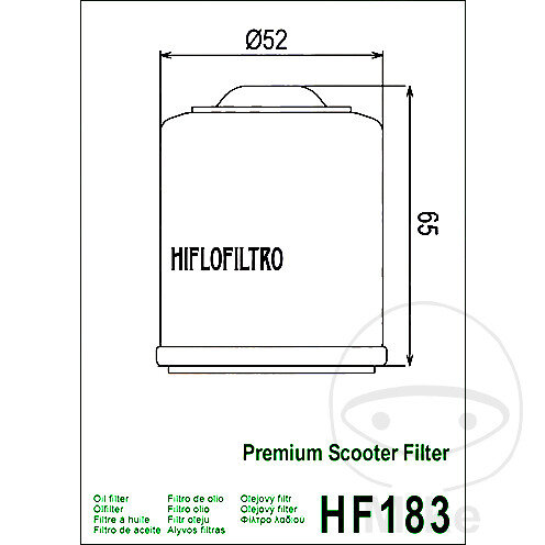 Oil filter HIFLO Scooter for Aprilia Derbi Gilera Malaguti Peugeot Piaggio Vespa