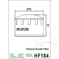 Filtro olio HIFLO Scooter per Aprilia Gilera Laverda...