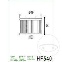 Filtro olio HIFLO per Yamaha FZ-16 160 2008-2011 # YS 125...