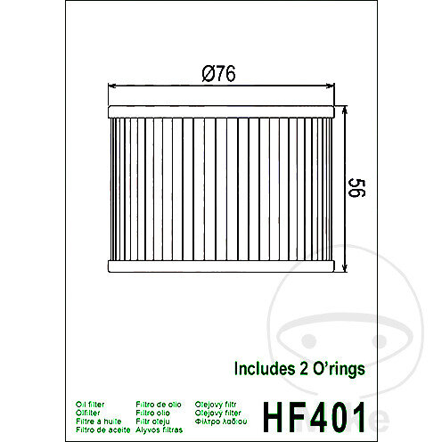 Filtro de aceite Hiflo para Benelli Honda Kawasaki Yamaha