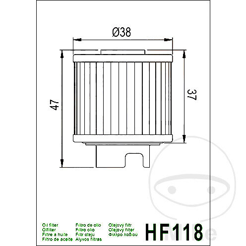 Oil filter HIFLO for Honda TRX 125 # 1987-1988