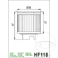 Filtro olio HIFLO per Honda TRX 125 # 1987-1988