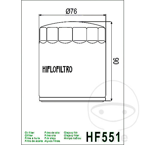 Oil filter HIFLO for Moto Guzzi SYM
