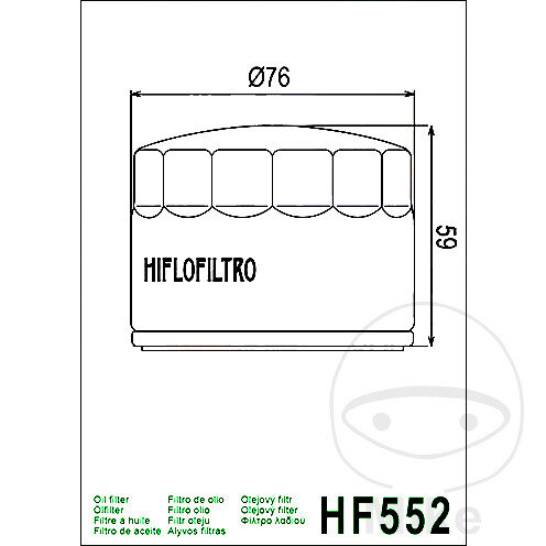 Filtro de aceite HIFLO para Benelli Moto Guzzi