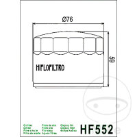 Filtro olio HIFLO per Benelli Moto Guzzi