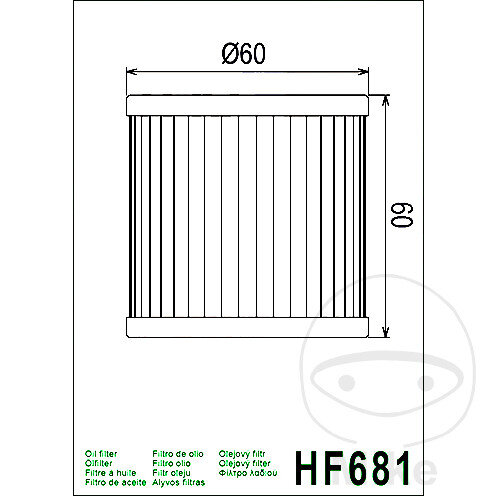 Oil filter HIFLO for Hyosung GT GV 650 ST 700