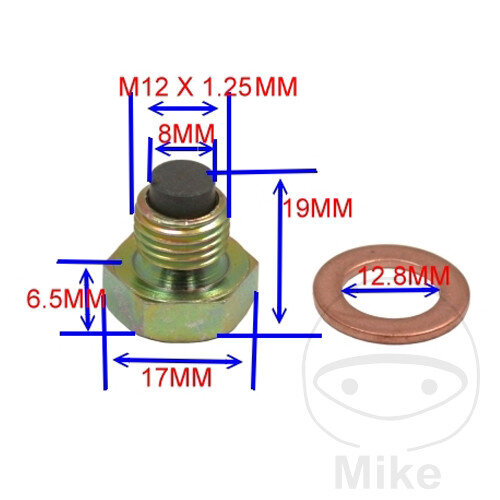 Oil drain plug M12X1.25 for Suzuki DL 650 V-Strom DR-Z 400 RM 125