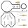Carburetor repair kit for Honda XR 400 R # 1996-2002