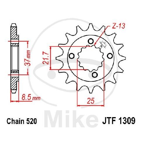 Pignon 13 Dents Division 520 pour Honda TRX 400 EX Sportrax XR 600 R 650 L