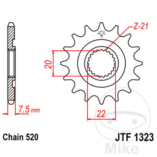 Pignone 12 Denti Divisione 520 per Honda CR 125 R CRF 250 R X