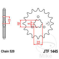 Pinion 11 Tooth Pitch 520 for Kawasaki KX 125 L M K