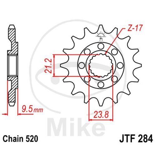 Pignone 12 Denti Divisione 520 per Honda CR 250 500 R CRF 450 TRX 450 ER R