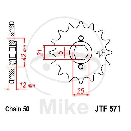 Pignone 15 Denti Divisione 530 per Yamaha XJ 550 600 XS 400 DOHC