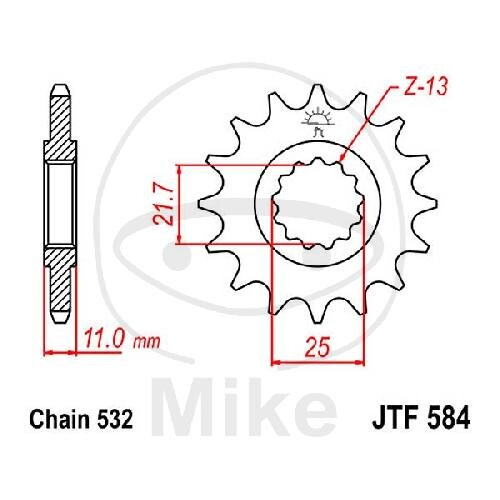 Pignone 15 Denti Divisione 532 per Yamaha FZR 750 1000 GTS 1000 YZF 750 1000