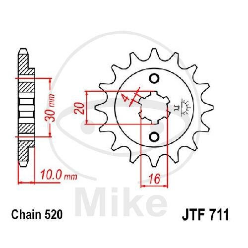 Pignone 12 Denti Divisione 520 per Cagiva Mito 125 N1 125 Raptor 125 W8 125
