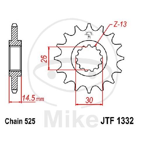 Pignon 14 Dents Division 525 pour Honda CB 750 1000 RVF 750 VFR 800