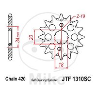 Pignon 14 Dents Division 420 pour Honda CRF 150 R RB