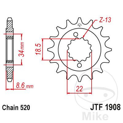 Pi&ntilde;&oacute;n 15 Dientes Divisi&oacute;n 520 para Husqvarna Svartpilen 401 KTM Duke 390 RC 390