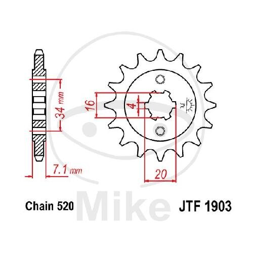 Pinion 15 Tooth Pitch 520 for KTM Duke 125 200 RC 125 200