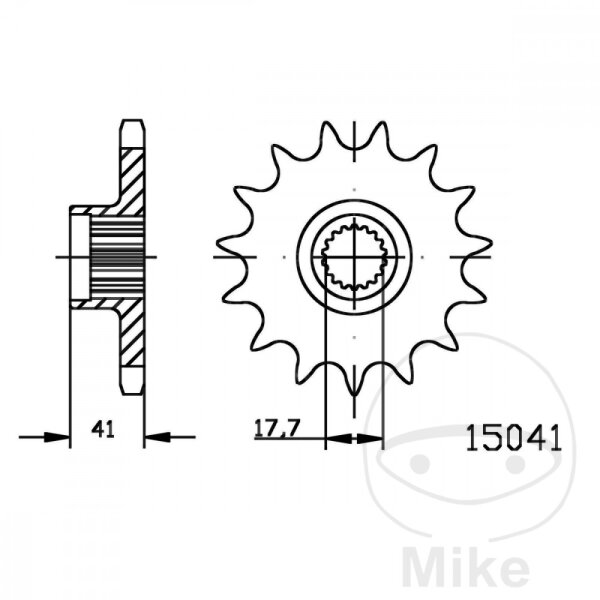 Pignon 19 Dents Division 428 pour Adly/Herchee ATV 50 Aeon Revo 50 CPI Crab 50