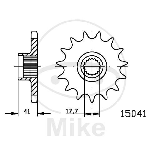 Pignone 15 Denti Divisione 428 per Adly/Herchee ATV 50 Aeon Revo 50 CPI Crab 50