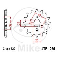 Pinion 16 Tooth Pitch 520 for Dealim ET 300 Honda XL 250...