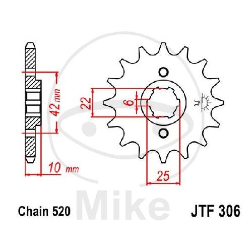 Pignone 14 Denti Divisione 520 per Honda NX 650 Dominator
