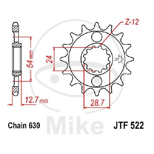 Pinion 16 Tooth Pitch 630 for Kawasaki GPZ 1100 B Z 1000 J R2 K Ltd