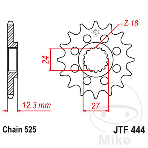 Pignone 16 Denti Divisione 525 per Suzuki GSX-R 1000