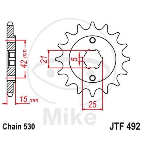 Pignon 15 Dents Division 530 pour Ducati Pantah 600 SL TL