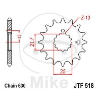 Pinion 14 Tooth Pitch 630 for Kawasaki Z 650 750 Suzuki...