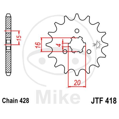 Pignone 13 Denti Divisione 428 per Kawasaki KE 125 A 175 D KH 125 A KX 125 A