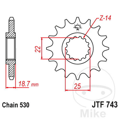 Pinion 15 Tooth Pitch 530 for Ducati Multistrada 1200 1260