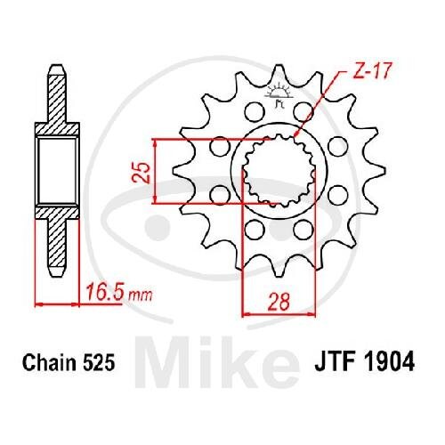 Pignone 15 Denti Divisione 525 per KTM Adventure 950 990 1090 1190 RC8 1190