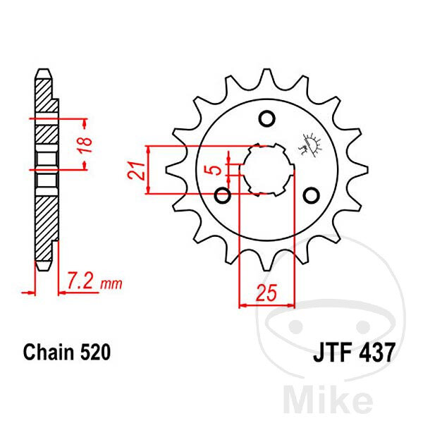 Pinion 15 Tooth Pitch 520 for Suzuki DR 600 650 Dakar