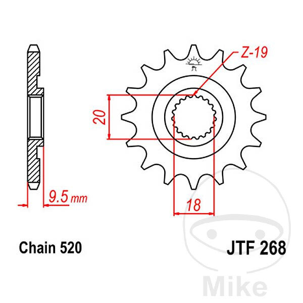 Pinion 13 Tooth Pitch 520 for Honda CR 125 R