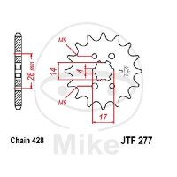 Ritzel 14 Z&auml;hne Teilung 428 f&uuml;r Derbi Senda 125...