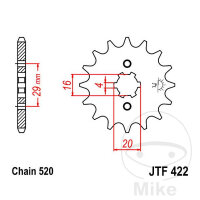 Pignon 12 Dents Division 520 pour Kawasaki KX 125 Suzuki...