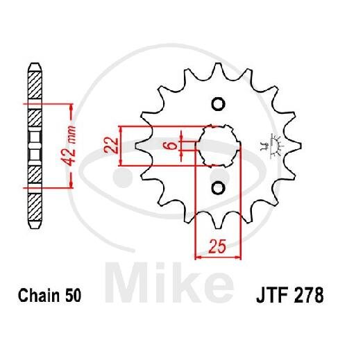 Pi&ntilde;&oacute;n 17 Dientes Divisi&oacute;n 530 para Honda CB 250 350 400 500 CJ 250 360 T CM 400