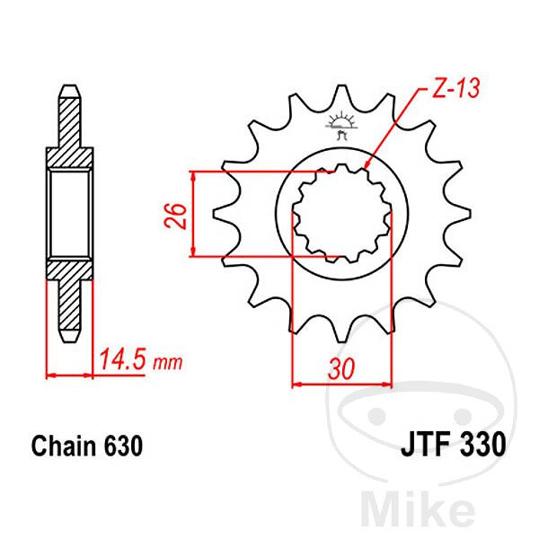Pignon 15 Dents Division 630 pour Honda CB 750 K