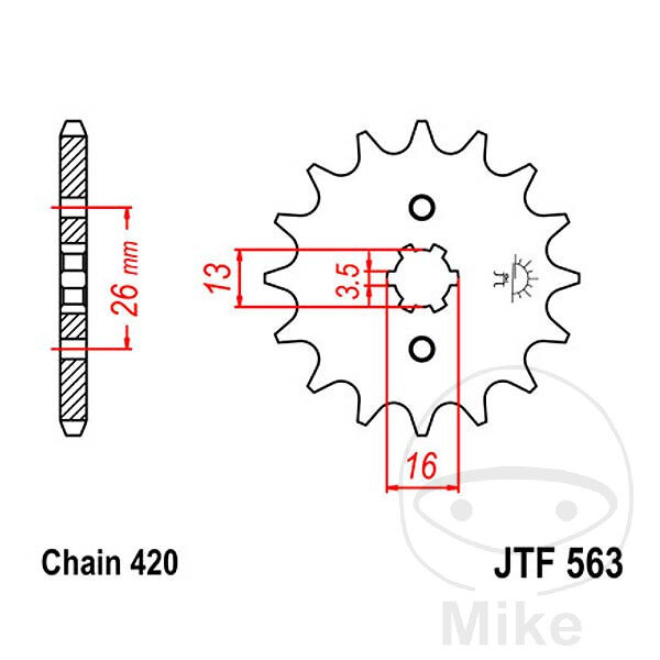 Pinion 11 Tooth Pitch 420 for Suzuki LT 50 TS 50 Yamaha DT 50 RD 50 RX 80 TY 50