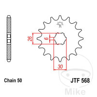 Ritzel 17 Z&auml;hne Teilung 530 f&uuml;r Yamaha XS 650